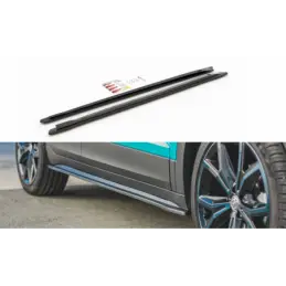 Maxton Side Skirts Diffusers Volkswagen T-Cross Gloss Black, T-Cross