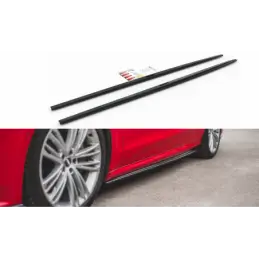 Maxton Side Skirts Diffusers Audi A7 C8 S-Line / S7 C8 Gloss Black, A7/ S7 / RS7 - C8