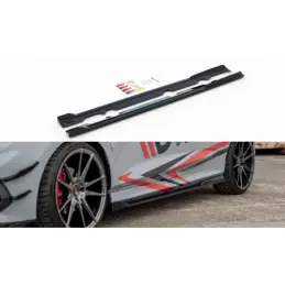 Maxton Side Skirts Diffusers V.3 Ford Fiesta Mk8 ST / ST-Line Gloss Black, Fiesta Mk8