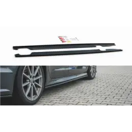 Maxton Side Skirts Diffusers Audi S6 / A6 S-Line C7 FL Gloss Black, A7/ S7 / RS7 - C7