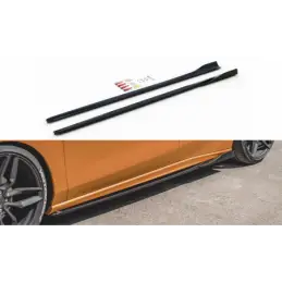 Maxton Side Skirts Diffusers V.4 Ford Focus ST / ST-Line Mk4 Gloss Black, FORD