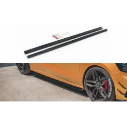 Maxton Side Skirts Diffusers V.5 Ford Focus ST / ST-Line Mk4 Gloss Black, FORD