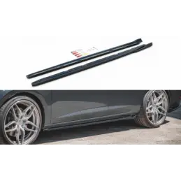 Maxton Side Skirts Diffusers V.4 Seat Leon Cupra / FR Mk3 FL Gloss Black, Leon Mk3 FR