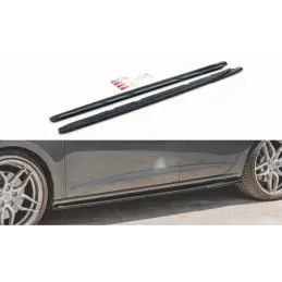 Maxton Side Skirts Diffusers V.5 Seat Leon Cupra / FR Mk3 FL Gloss Black, Leon Mk3 FR