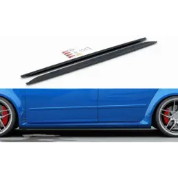 Maxton Side Skirts Diffusers Audi RS4 B7 Gloss Black, A4/S4 B7