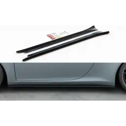 Maxton Side Skirts Diffusers Porsche 911 Carrera 991 Gloss Black, 991