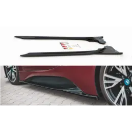 Maxton Side Skirts Diffusers BMW i8 Gloss Black, I8