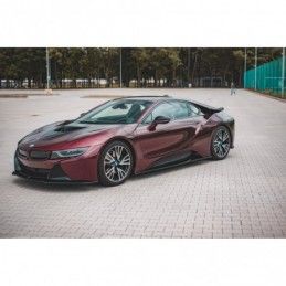 Maxton Side Skirts Diffusers BMW i8 Gloss Black, I8