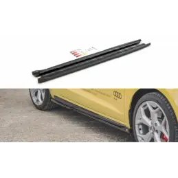 Maxton Side Skirts Diffusers Audi A1 S-Line GB Gloss Black, A1 GB 2018-