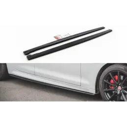 Maxton Side Skirts Diffusers Jaguar XJ X351 Gloss Black, Jaguar