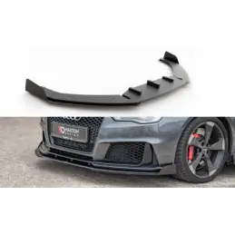 Maxton Racing Durability Front Splitter + Flaps Audi RS3 8V Sportback Black-Red + Gloss Flaps, A3/S3/RS3 8V