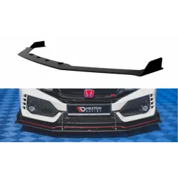 Maxton Racing Durability Front Splitter Honda Civic X Type-R Black-Red, HONDA