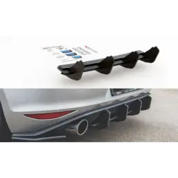 Maxton Racing Durablity Rear Diffuser V.2 VW Golf 7 GTI Black-Red, Golf 7