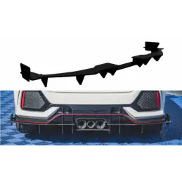 Maxton Racing Durability Rear Valance Honda Civic X Type R Black, HONDA