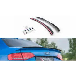 Maxton Spoiler Cap Audi A4 / A4 S-Line B8 / B8 FL Sedan Gloss Black, A4/S4 B8