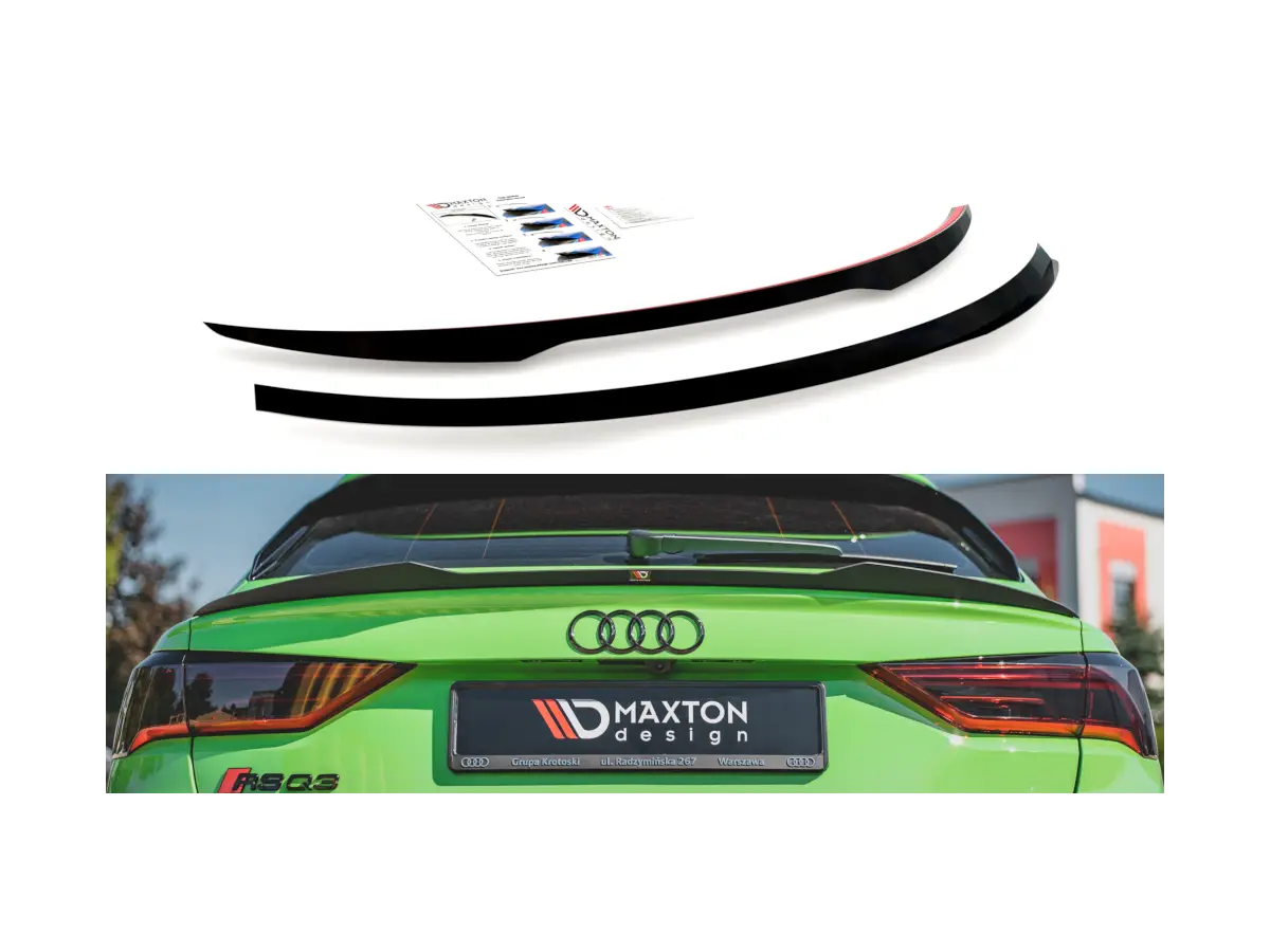 Tuning Maxton Spoiler Cap Audi RSQ3 / Q3 S-Line Sportback F3 Gloss Black  MAXTON DESIGN