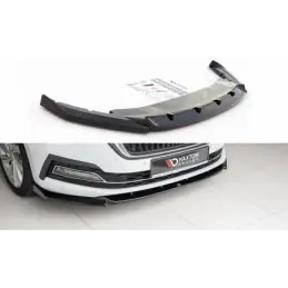 Maxton Front Splitter V.1 Skoda Octavia Mk4 Gloss Black, SKODA