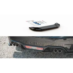 Maxton Central Rear Splitter Fiat 124 Spider Abarth Gloss Black, FIAT