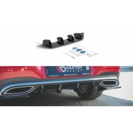 Maxton Rear Valance Mercedes-Benz CLA Shooting Brake AMG-Line X118 Gloss Black, MERCEDES