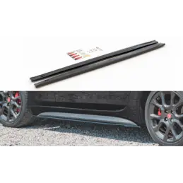 Maxton Side Skirts Diffusers Fiat 124 Spider Abarth Gloss Black, FIAT