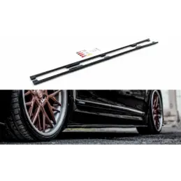 Maxton Side Skirts Diffusers Lexus LS Long Wheelbase Mk4 Facelift Gloss Black, Lexus