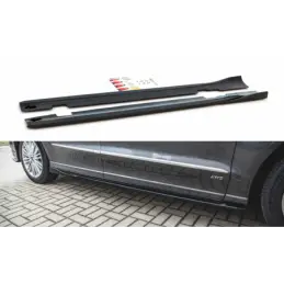 Maxton Side Skirts Diffusers Ford S-Max Mk2 Facelift Gloss Black, FORD