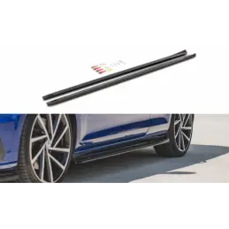 Maxton Side Skirts Diffusers V.4 VW Golf 7 R / R-Line Facelift Gloss Black, Golf 7