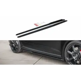 Maxton Side Skirts Diffusers V.2 Audi RS3 8V Sportback Facelift Gloss Black, A3/S3/RS3 8V