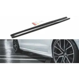 Maxton Side Skirts Diffusers V.2 Audi RS6 C7 Gloss Black, MAXTON DESIGN