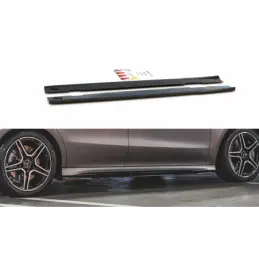 Maxton Side Skirts Diffusers Mercedes-AMG CLA 35 / 45 C118 Gloss Black, MAXTON DESIGN