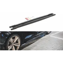 Maxton Side Skirts Diffusers Audi RS5 Sportback F5 Facelift Gloss Black, MAXTON DESIGN