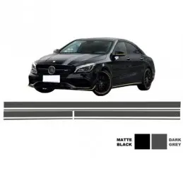 Set Sticker Vinyl Dark Grey Upper Bonnet Roof & Tailgate Mercedes Benz CLA W117 C117 X117 (2013-2016) A Class W176 (2012-up) 45 