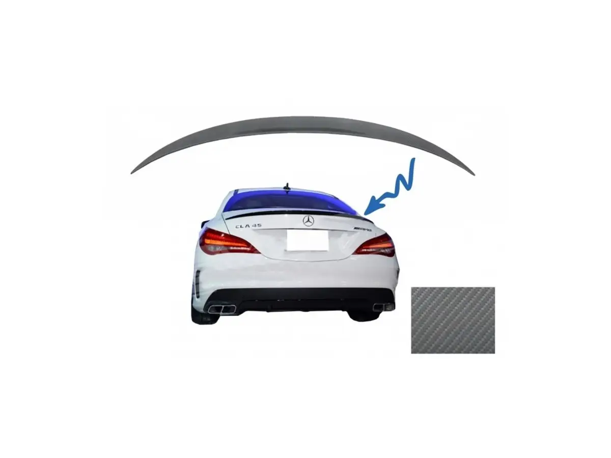 Tuning Trunk Boot Lid Spoiler suitable for MERCEDES CLA C117 W117  (2013-2018) A-Design Carbon Film KITT