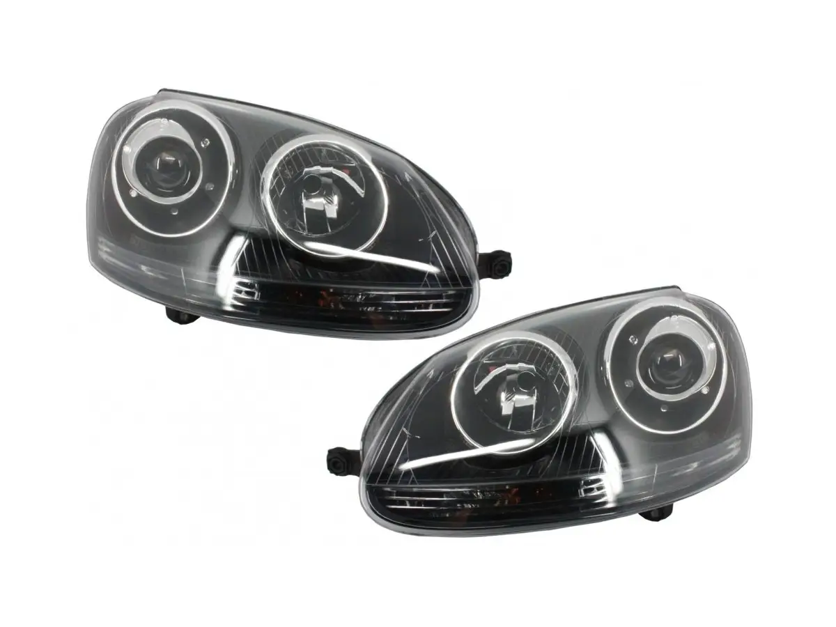 Tuning Xenon Look Headlights RHD suitable for VW Golf 5 V Mk5 (2003-2007)  Jetta (2005-2010) GTI R32 Black Edition KITT