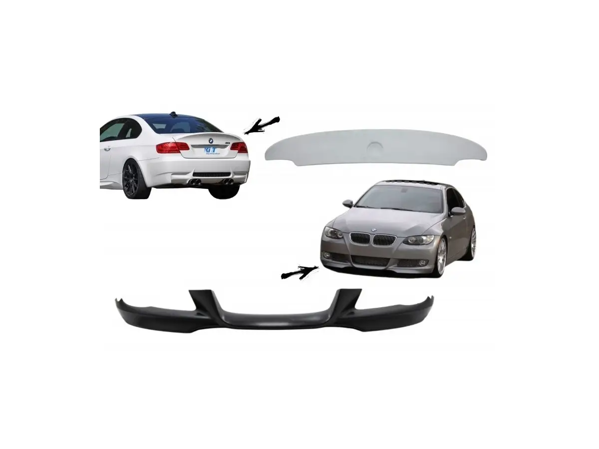 Tuning Front Bumper Lip and Rear Trunk Spoiler Lid suitable for
