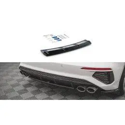 Maxton Central Rear Splitter for Audi S3 Sportback 8Y Gloss Black, MAXTON DESIGN