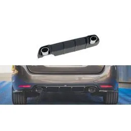 Maxton Rear Valance + Exhaust Ends Imitation Peugeot 308 SW Mk2 Facelift Gloss Black \ Black, Nouveaux produits maxton-design