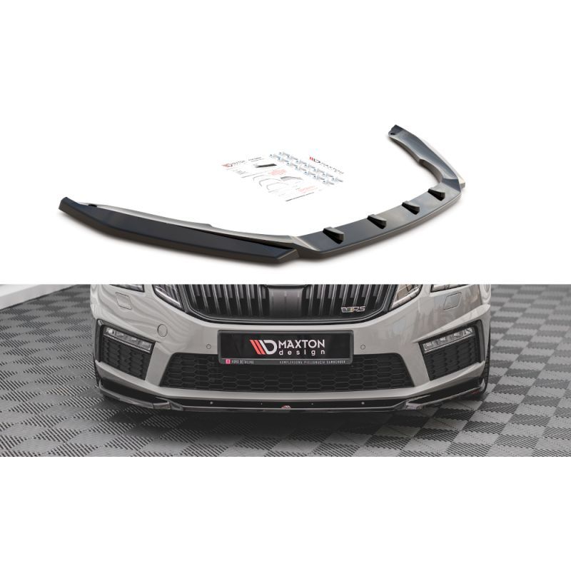 Maxton Front Splitter V.3 Skoda Octavia RS Mk3 Facelift Gloss Black, Nouveaux produits maxton-design