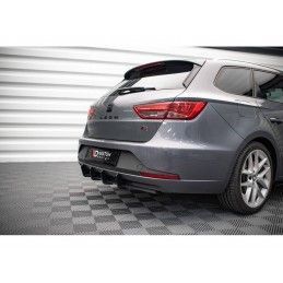 Maxton Street Pro Rear Diffuser Seat Leon FR Sportstourer Mk3 Black-Red, Nouveaux produits maxton-design