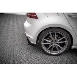 Maxton Street Pro Rear Side Splitters + Flaps Volkswagen Golf R Mk7 Black + Gloss Flaps, Nouveaux produits maxton-design