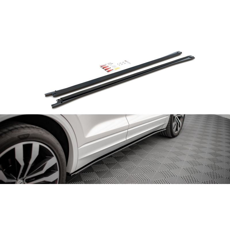 Maxton Side Skirts Diffusers Volkswagen Touareg R-line Mk3 Gloss Black, Nouveaux produits maxton-design