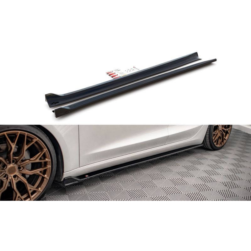 Maxton Side Skirts Diffusers V.2 Tesla Model 3 Gloss Black, Nouveaux produits maxton-design