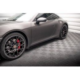 Maxton Side Skirts Diffusers Porsche 911 Carrera 4S 992 Gloss Black, Nouveaux produits maxton-design