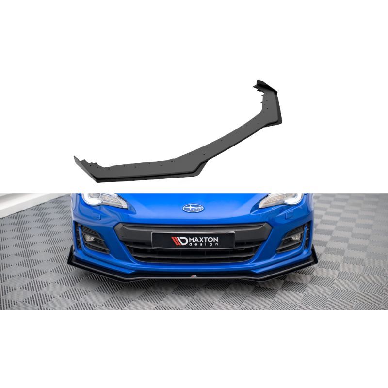 Maxton Street Pro Front Splitter V.1 + Flaps Subaru BRZ Mk1 Facelift Black-Red + Gloss Flaps, Nouveaux produits maxton-design