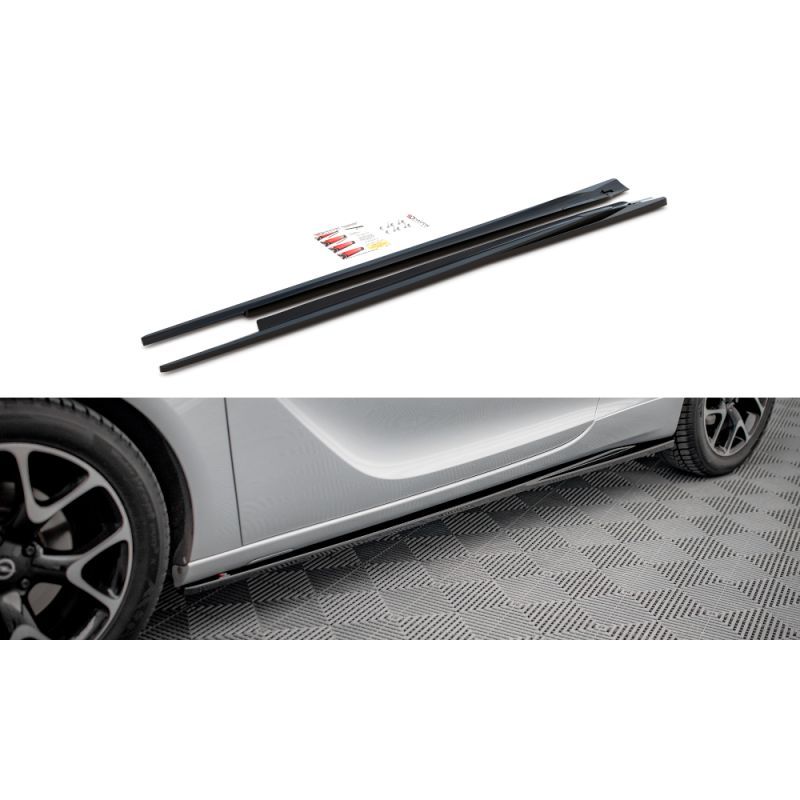 Maxton Side Skirts Diffusers Opel Astra GTC OPC-Line J Gloss Black, Nouveaux produits maxton-design