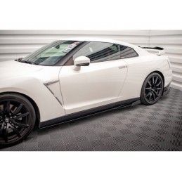 Maxton Side Skirts Diffusers + Flaps Nissan GTR R35 Facelift Gloss Black, Nouveaux produits maxton-design