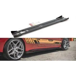 Maxton Racing Durability Side Skirts Diffusers + Flaps Mercedes-AMG C43 Coupe C205 Black-Red + Gloss Flaps, Nouveaux produits ma