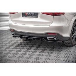 Maxton Central Rear Splitter (with vertical bars) Mercedes-Benz GLS AMG-Line X167 Gloss Black, Nouveaux produits maxton-design