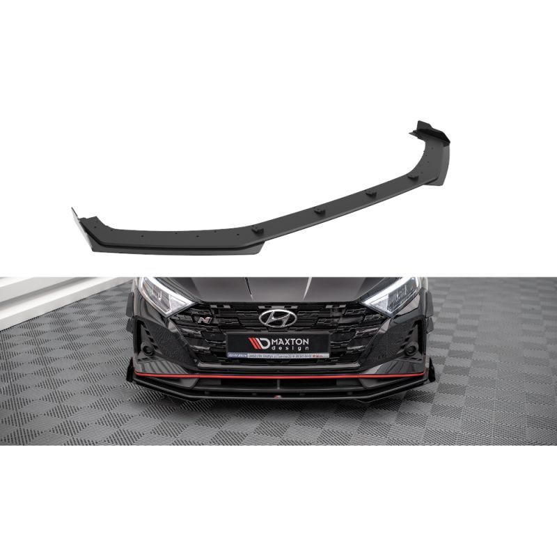 Maxton Street Pro Front Splitter V.1 + Flaps Hyundai I20 N Mk3 Black + Gloss Flaps, Nouveaux produits maxton-design