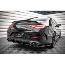 Maxton Central Rear Splitter (with vertical bars) Mercedes-AMG CLS 53 C257 Gloss Black, Nouveaux produits maxton-design